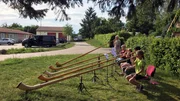 Der Nachwuchs am Alphorn in Witzin. Das Ensemble ist erst in diesem Jahr mit einem Kulturpreis des Landkreises geehrt worden.
