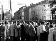 Staatsbesuch von Schah Mohammed Reza Pahlavi und Kaiserin Farah Diba 1967 in der Bundesrepublik Deutschland.