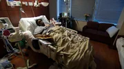 June in the hospital after surgery.