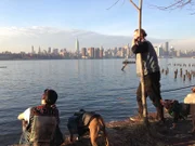 New York City, NY, USA: Nick and Ed across the river from New York City. (Photo Credit: National Geographic Channels/Tom Jenner)