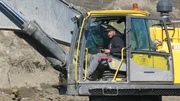 Rick Ness in excavator.