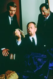 Don Galloway (Ed Brown), Raymond Burr (Robert Ironside), Don Mitchell (Mark Sanger).