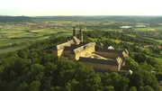 Blick auf das wohl bekannteste Baudenkmal in Oberfranken, Kloster Banz.