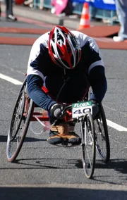 Disabled man, racer