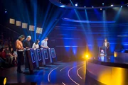 Barbara Fleissner (ServusTV Moderatorin), Miguel Herz-Kestranek (Schauspieler und Buchautor), Nadja Maleh (Kabarettisten), Alex Kristan (Kabarettist) und Andreas Moravec (Quizmaster Moderator)