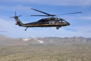 Nogales, Arizona, USA: Air & Marine blackhawk heliocopter. Immigrants trying the cross the border can be spotted from the air. When they are in danger of getting lost and dying of dehydration, Customs and border protection agents must find and save them.