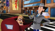 Chef Gontier (l.) hat einen neuen Auftrag für Inspector Gadget, der einiges an Spannung voraussagt.