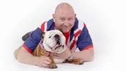 British Bull dog wth owner