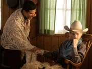 L-R: Rafi (Miguel Gomez) and Nelson Rose (Samara Weaving) .