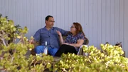 Marissa Salviano's parents, Matthew and Leslie Salviano, sit together.