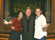 Werner Schulze-Erdel mit Sabine Pfeifer aus dem "Unter uns"-Team und Patrick Harzig aus dem "Gute Zeiten, schlechte Zeiten"-Team.