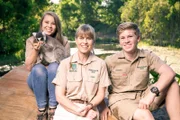 Terri, Bindi and Robert Irwin at the Australia Zoo.