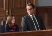 Pictured L-R:Charlie Kensington (Annabelle Wachtel)  and Dr. Jason Bull  (Michael Weatherly)