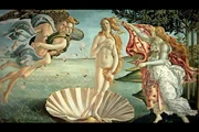 Aphrodite, die Göttin der Schönheit und der Liebe, gemalt von Botticelli