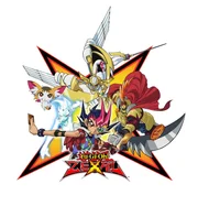 Yuma (vorne), Utopia (hinten), Astral (2.v.l.), Baby Tiragon (l.) und Zubaba Knight (r.) kämpfen gemeinsam ...