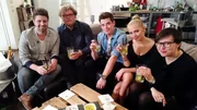 V.l.: Gastgeber Alain, Martin, Thomas, Lea, Joanna
