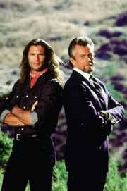 3. Staffel: Reno Raines (Lorenzo Lamas, l.) und Marshal Dixon (Stephen J. Cannell)