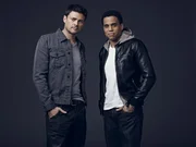 (1. Staffel) - Bei ihrer ersten Begegnung muss Detective John Kennex (Karl Urban, l.) sich eingestehen, dass Dorian (Michael Ealy, r.) nicht annährend so ist, wie die Androiden, die er kennt ...