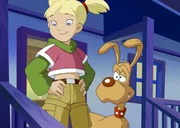 Gadgets Nichte Penny und sein treuer Hund Brain sind immer zur Stelle, wenn ihre Hilfe gebraucht wird.