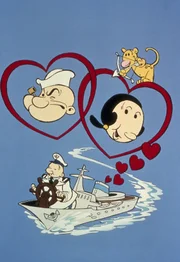 In Gedanken ist Popeye, der Seefahrer, immer bei seiner geliebten Olivia.