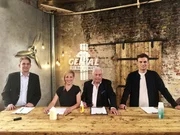 (v.l.n.r.) Dr. Rolf Claessen; Fränzi Kühne; Horst Veit; Dr. Leon Windscheid