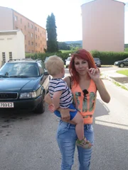 Sandra mit Sohn Fabio