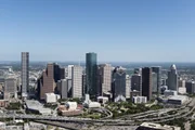 Houston skyline-aerial view
