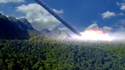 Ein Meteorit rast auf die Erde.
© n-tv / A+E Networks