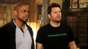 Pictured L-R: Burton Guster (Dulé Hill) , Shawn Spencer (James Roday )