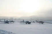 plane, winter