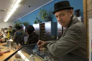 Harborside Health Center founder and cannabis activist Steve DeAngelo watches over Harborside's main floor in Oakland, California.