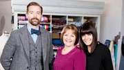 v.l.: Juror Patrick Grant, Jurorin May Martin, Moderatorin Claudia Winkleman