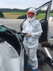 Bettina Bogner, Chefin der Wiener Polizei Tatortgruppe bei der Spurensicherung2