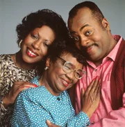 1. Staffel: (v.l.): Harriette (JaMarie Payton), Estelle (Rosetta LeNoire) und Carl (Reginald VelJohnson)