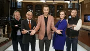 v.l.: Thomas Käfer, Georg Mullen, Kai Pflaume, Jenny Falckenberg-Blunck, Marcel Struck