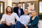 Die Experten: (v.l.) Tätowierer Stefan Muler, Friseur Patrick Röhrig, Schönheitsdoc Dr. Peter Kessler und Beautican Melanie Miniaci.