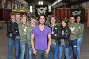 Das Team Checkpoint v.l.: Kenneth, David, Charlotte, Felix, Moderator Tommy Scheel, Leopold, Maja, Cem und Charlaine.