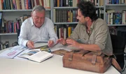 Giorgio and Erich von Däniken discuss the possibility that Die Glocke, or The Bell, wasn?t only designed to be part of a time-traveling spacecraft, but actually the time-traveling spacecraft., Giorgio and Erich von Däniken discuss the possibility that...