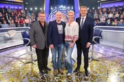 v.l.: Waldemar Hartmann, Ralf Schnoor, Sonja Zietlow und Moderator Günther Jauch