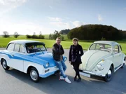 PHOENIX GEH DOCH NACH DRÜBEN !, "Wo lag das bessere Deutschland?", am Sonntag (19.04.15) um 20:15 Uhr.
Lara Mandoki und Constantin von Jascheroff beim Autotest.