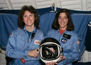 Teachers Christine McAuliffe, left, and Barbara Morgan.