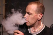 VANCOUVER, CANADA- Steve, a meth user, smoking.