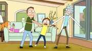 L-r: Summer, Jerry, Morty, Rick