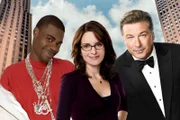 CC742T 30 ROCK  US Broadway Video series with from left: Tracy Jordan, Tina Fey and Alec Baldwin