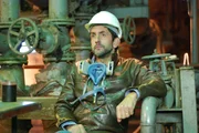 Picture Shows: Justin Rowlatt at a copper smelter, Chelyabinsk region, Russia