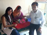 Radha with Y and Dr Rakh - in Pune, India - a doctor who celebrates the birth of a each baby girl.