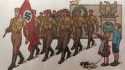Bildunterschrift:
Schulbücher vermittelten den Jüngsten der Gesellschaft die Ideologie des Nationalsozialismus.