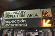 San Diego, CA, USA: The Secondary Inspection Area at the Port of Entry stands as an area in which border patrol agents can perform further checks of suspicious land vehicles.