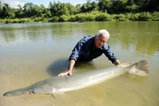 Jeremy and a Gar Fish.
