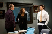 V.l.: Odafin 'Fin' Tutuola (Ice-T), Olivia Benson (Mariska Hargitay), Sg. Mike Dodds (Andy Karl)